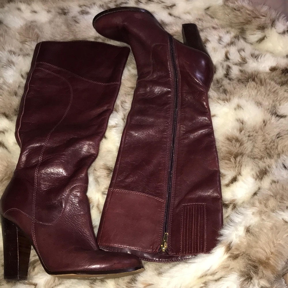 Burgundy boots